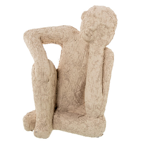 FIGURA CERÁMICA BLANCA PENSADO