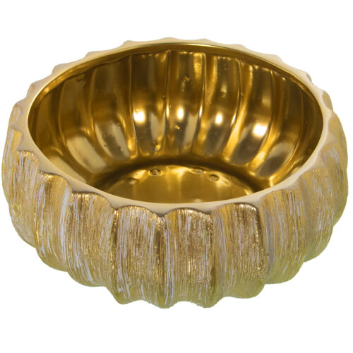 CENTRO CERÁMICA ø32CM ORO/BLANDO BLANCO