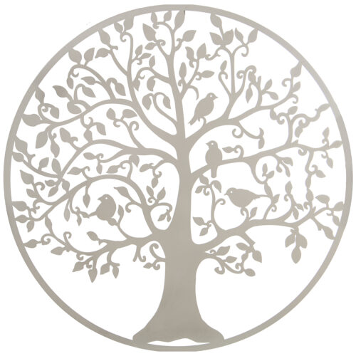ADORNO PARED METAL ÁRBOL BLANC