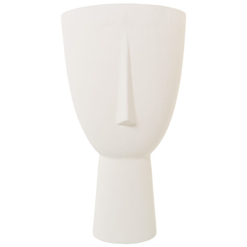 JARRÓN CERAMICA 46CM ROSTRO CRO MATE