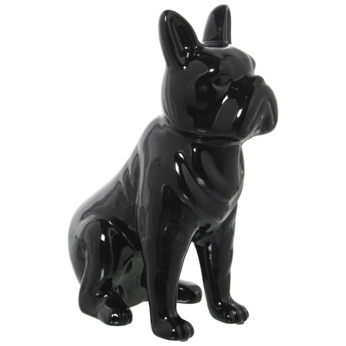 FIGURA PERRO CERÁMICA NEGRO BRO