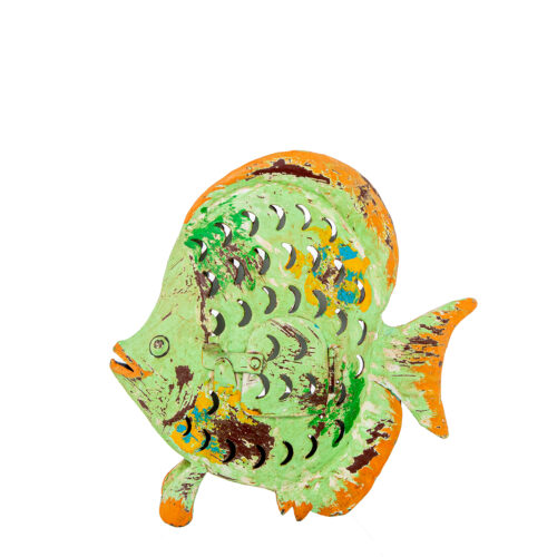 FIGURA PORTAVELAS PEZ HIERROREJILLA, 1XE27, MAX.60W