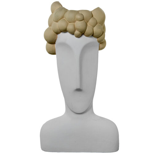 JARRÓN CERÁMICA BUSTO 45CM BLA
