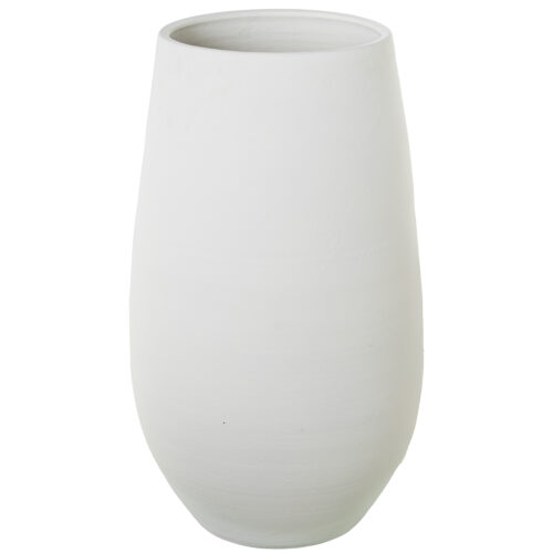 JARRON CERAMICA 70CM BLANCO MALLO