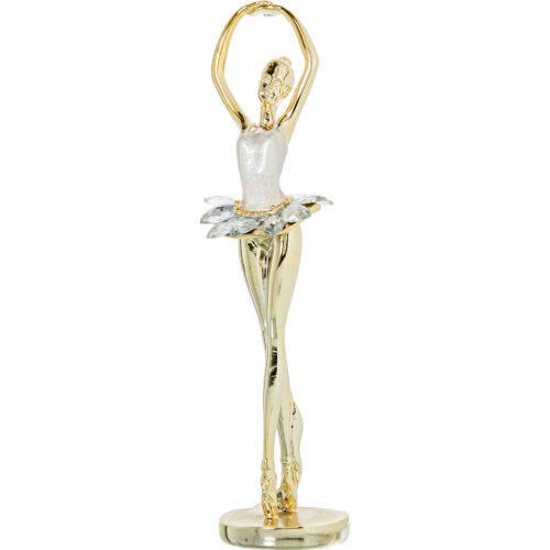 FIGURA RESINA BAILARINA DORADA