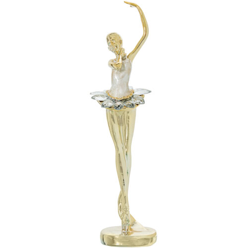 FIGURA RESINA BAILARINA DORADA