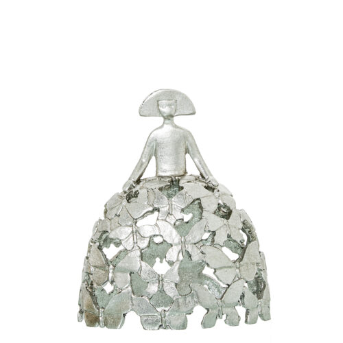 FIGURA MENINA 18CM RESINA PLATCA CALADA