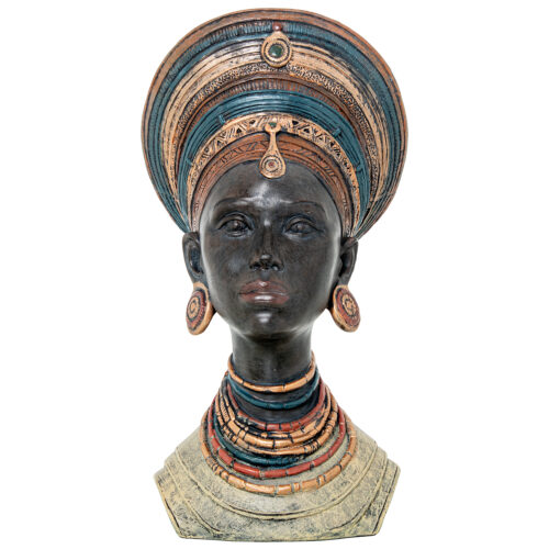 FIGURA RESINA BUSTO AFRICANA
