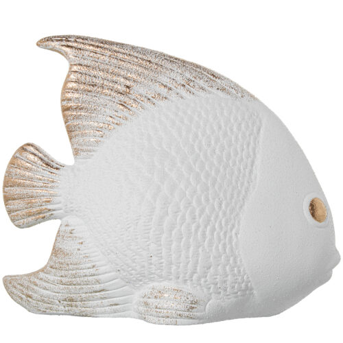 FIGURA PEZ CERÁMICA 31CM BLANC