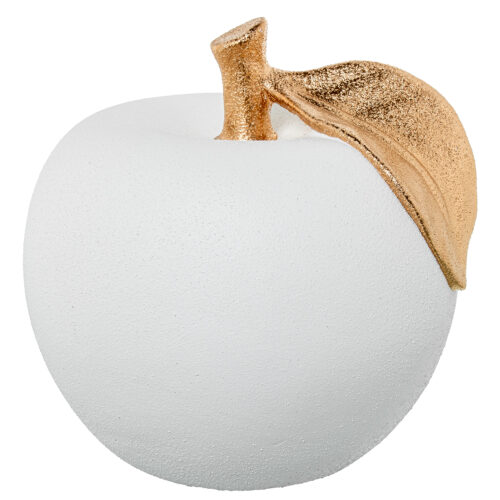FIGURA MANZANA CERÁMICA 29CM BBLANCO MATE