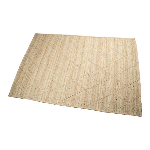 ALFOMBRA YUTE 160X230CM NATURAL ROMBOS