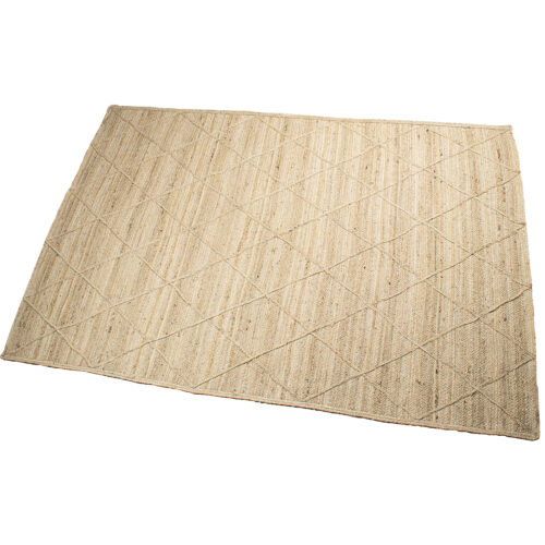 ALFOMBRA YUTE 200X300CM NATURAL ROMBOS