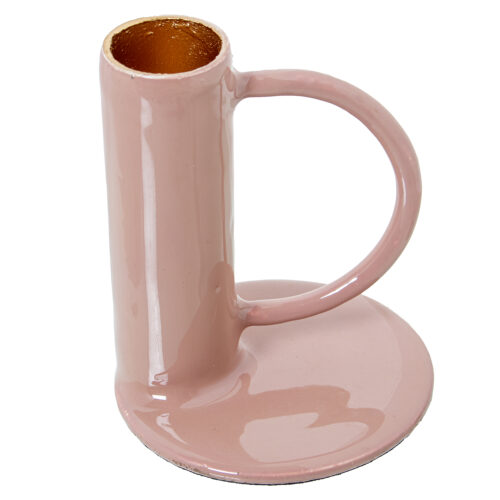 PALMATORIA METAL ESMALTADO ROSNCO/DORADO