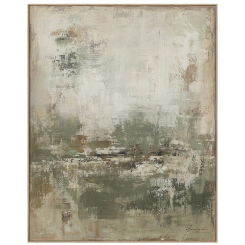 CUADRO LIENZO IMPRESO ABSTRACT MARINA 40% PINTADO A MANO