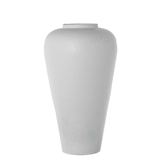JARRÓN METAL HIERRO BLANCO