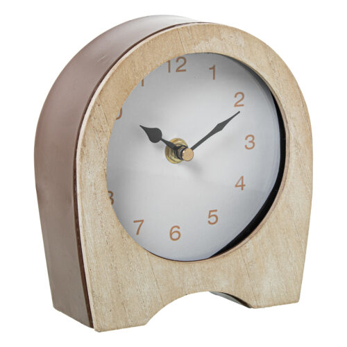 RELOJ SOBREMESA METAL/MADERA