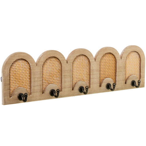 PERCHERO PARED MADERA/RATÁN C/