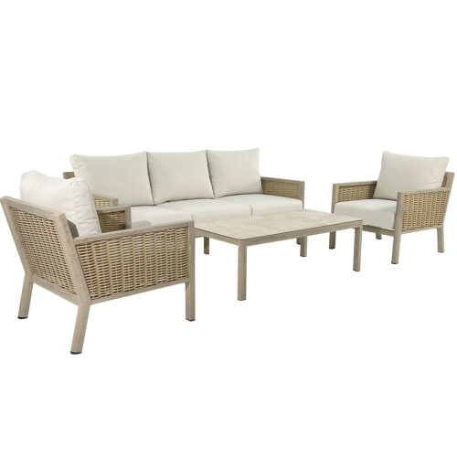SET SOFA 3P+2 SILLONES+MESA CETERIAL PORCELÁNICO