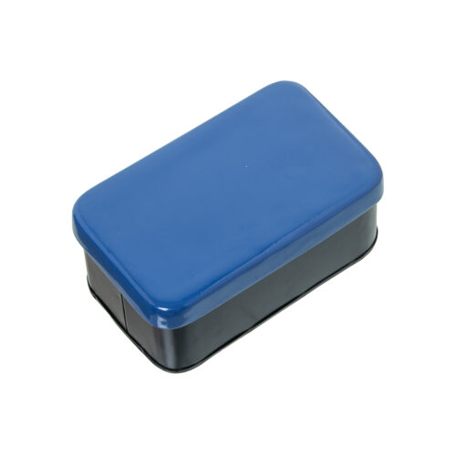 CAJA METAL ESMALTADO AZUL
