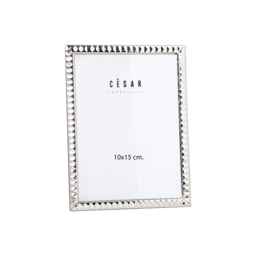 PORTAFOTOS METAL PLATEADO 10X15CM