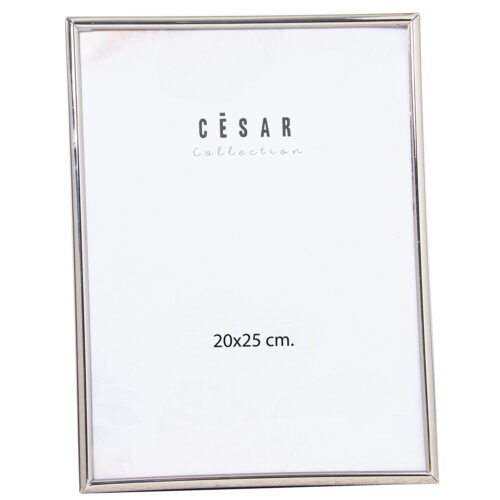 PORTAFOTOS METAL PLATEADO 20X20CM