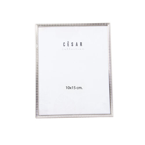 PORTAFOTOS METAL PLATEADO 10X15CM