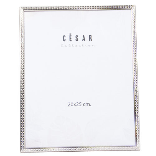 PORTAFOTOS METAL PLATEADO 20X20CM