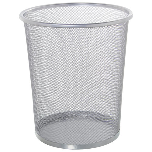 PAPELERA REJILLA METAL GRIS