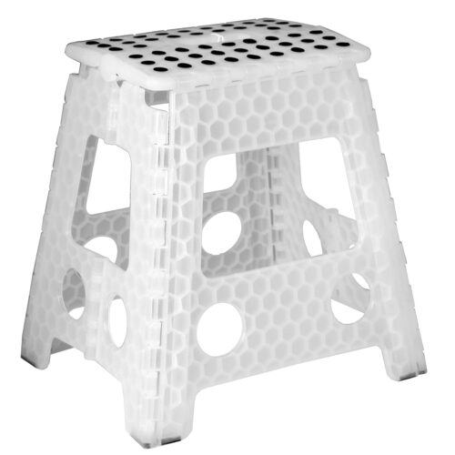 TABURETE PLEGABLE PP BLANCO TRANSLÚCIDO