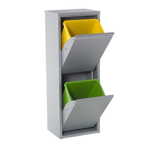 PAPELERA RECICLAJE 2 CUBOS GRINCO