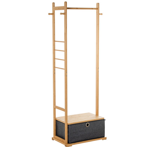 PERCHERO BURRO MADERA BAMBÚ NATURAL