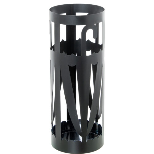 PARAGUERO METAL REDONDO NEGRO PARAGUAS