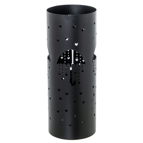 PARAGUERO METAL REDONDO NEGRO PARAGUAS