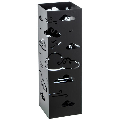 PARAGUERO METAL CUADRADO NEGROO NUBES