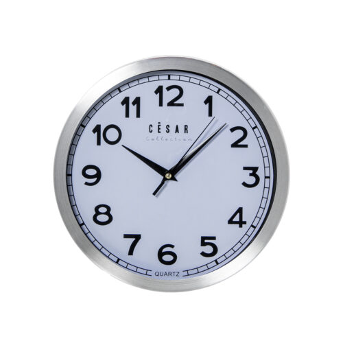 RELOJ PARED 25,5CM ALUMINIO