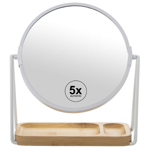 ESPEJO AUMENTO 2 CARAS X1/X5 MMETAL NEGRO