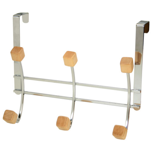 PERCHA PUERTA 3 GANCHOS CROMADA