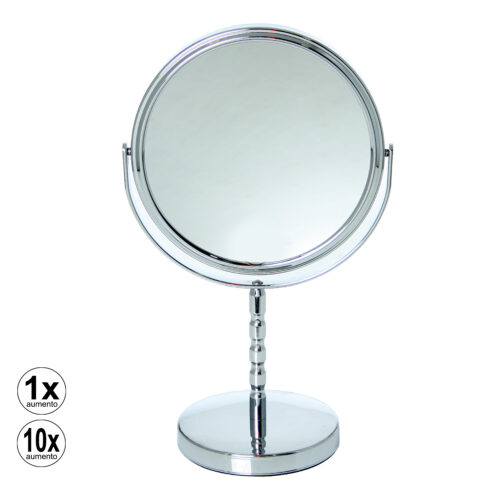 ESPEJO AUMENTOS 2 CARAS X1/X10 TELESCOPICO _H MAX:51X20X16CM