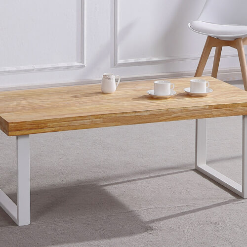 MESA CENTRO NATURAL 120 x 60 CM  ROBLE NORDISH / BLANCO.