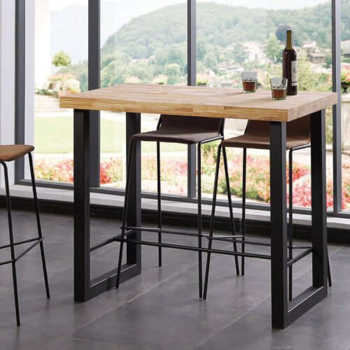 MESA ALTA LOFT 120 x 70 CM ROBLE NORDISH / NEGRO.