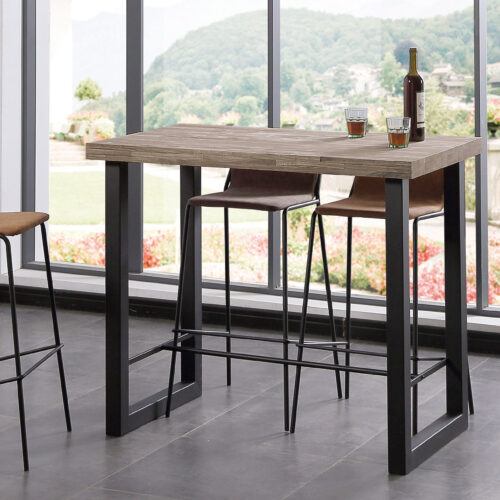 MESA ALTA LOFT 120 x 70 CM ROBLE AMERICAN / NEGRO.