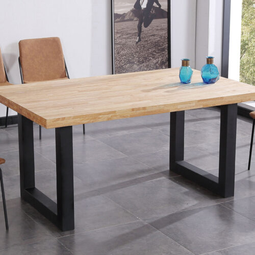 MESA COMEDOR FIJA LOFT 160 x 100 CM  ROBLE NORDISH / NEGRO.