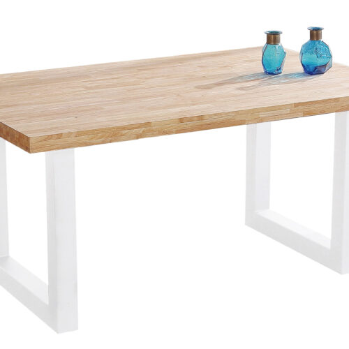 MESA COMEDOR FIJA LOFT  160 x 100 CM  ROBLE NORDISH / BLANCO.