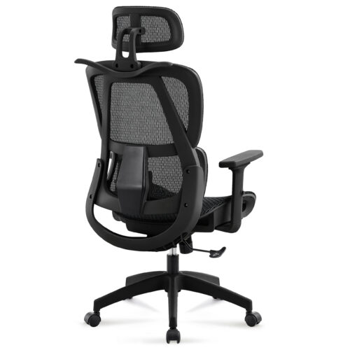 SILLON GIRATORIO ERGO RED TRANSPIRABLE NEGRO / ESTRUCTURA NEGRA