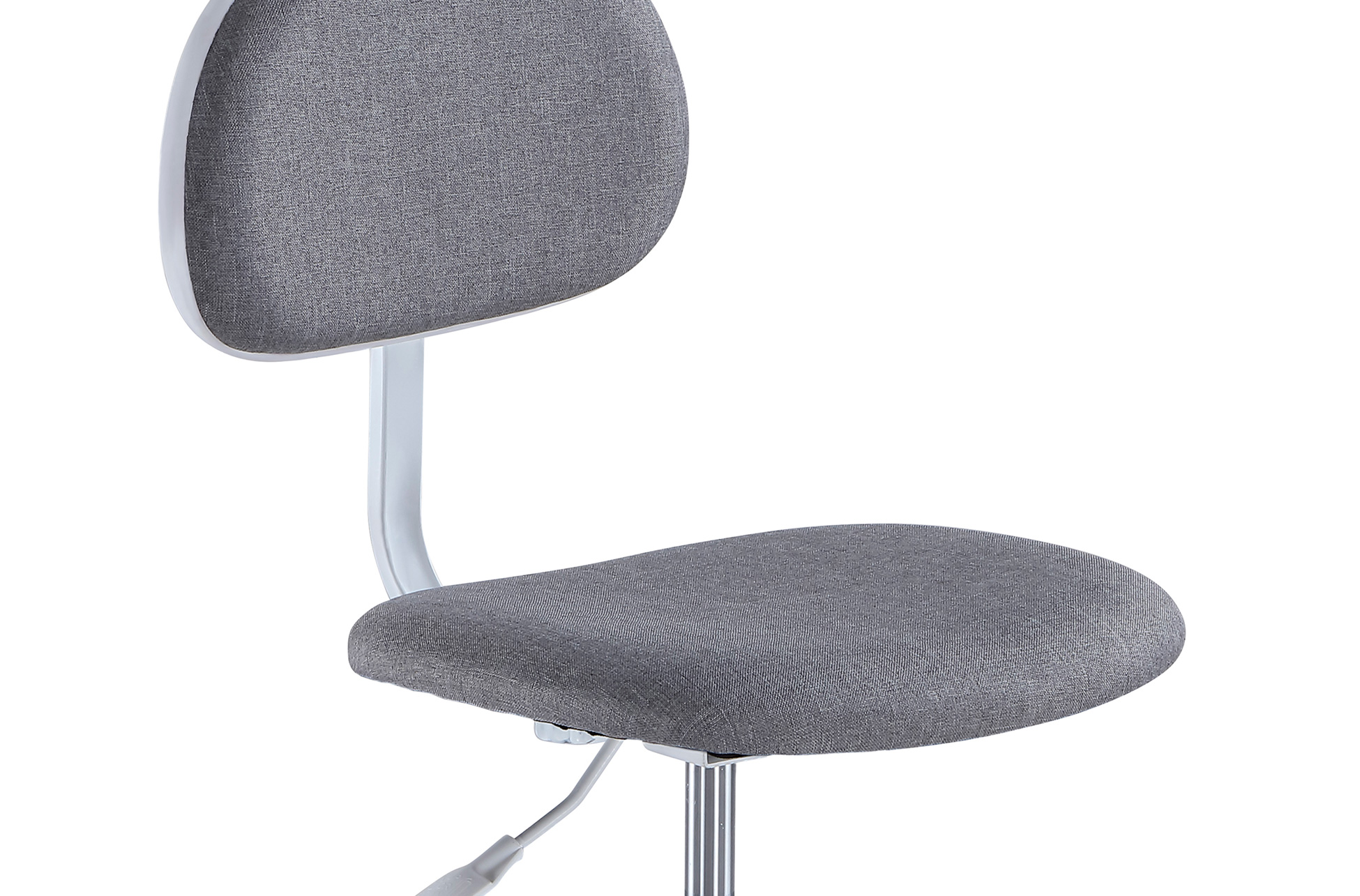 SILLA GIRATORIA DE ESCRITORIO JUVENIL LUCKY GRIS / BLANCO. - Imagen 3