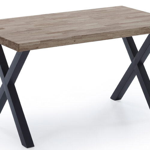 MESA COMEDOR FIJA X-LOFT 140 x 80 CM  ROBLE AMERICAN / NEGRO