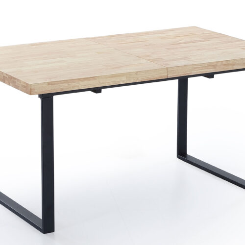 MESA COMEDOR EXTENSIBLE NATURAL 140 - 180 x 80 CM ROBLE NORDISH / NEGRO