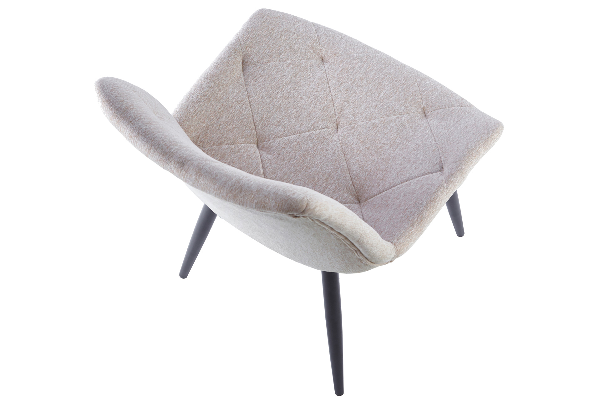 SILLA COMEDOR MARLENE TEJIDO BEIGE / NEGRO - Imagen 4