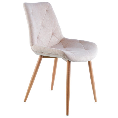 SILLA COMEDOR MARLENE TEJIDO BEIGE / OAK