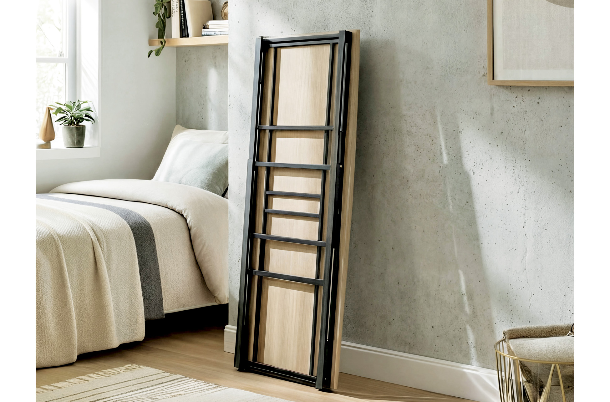 MESA ESTUDIO PLEGABLE 120 x 50 CM 0AK / NEGRO - Imagen 5